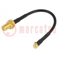 Cable-adaptador; -40÷85°C; 100mm; RG174; MMCX,SMA