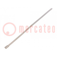 Cable tie; L: 200mm; W: 4.6mm; stainless steel AISI 304; 445N