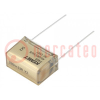 Condensador: de papel; X2; 220nF; 275VAC; 20,3mm; ±20%; THT; P409