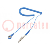 Connection cable; ESD,coiled; 1MΩ; 3.05m