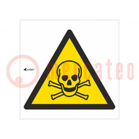 Señal de seguridad; advertencia; PVC; W: 200mm; H: 200mm