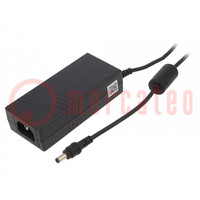Power supply: switched-mode; 12VDC; 5.41A; Out: 5,5/2,5; 65W; 89%