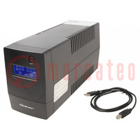 Power supply: UPS; 480W; 850VA; Uin: 140÷300V; 286x100x144mm; 9Ah