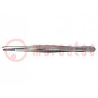 Tweezers; 145mm; Blade tip shape: rounded; universal