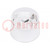 LED lens; round; colourless; 30°; with holder