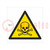 Panneau de sécurité; d'alerte; PVC; W: 200mm; H: 200mm
