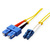 ROLINE LWL-Kabel Duplex, Single Mode 9/125µm OS2, LC/SC, gelb, 0,5 m