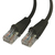 Videk Economy booted 26 AWG Cat5e UTP Patch Cable Black 0.5Mtr