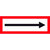 Hinweisschild Brandschutz ---> Richtungspfeil, Alu geprägt, Größe 21,00x7,40 cm DIN 4066-D2