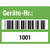 SafetyMarking Etik. Geräte-Nr. Barcode und 1001 - 2000 4 x 3 cm Rolle, Schachf. Version: 04 - grün