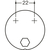Skizze zu Appendiabiti HEWI 477.90B025 alt. 50 mm, poliammide antracite opaco