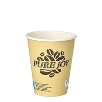 Trinkbecher, Pappe 0,2 l Ø 8 cm · 9,2 cm creme "Pure Joy"