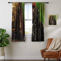 ZHIHDECOR DRAPES - CORTINAS INFANTILES (54 UNIDADES), DISEÑO DE PANTERA, COLOR NEGRO