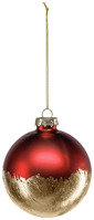 Weihnachtskugel Nieva; 8 cm (Ø); rot/gold; 6 Stk/Pck
