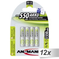 12x4 Ansmann maxE NiMH Accu Micro AAA 550 mAh 5030772