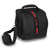 PEDEA Kameratasche Gr. M ESSEX Foto Tasche mit Regenschutz und Zubehörfächer, schwarz/rot