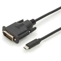 DIGITUS USB C Adapterkabel Typ C -DVI St/St 2.0m, sw