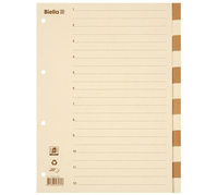 Biella 46444100U Tab-Register Leerer Registerindex Karton Braun