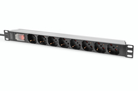 Digitus Socket strip with aluminum profile and switch, 8-way Italian output, 2 m cable Italian plug