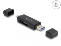DeLOCK 91004 card reader USB 3.2 Gen 1 (3.1 Gen 1) Type-A/Type-C Black