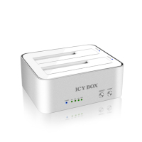 ICY BOX IB-120CL-U3 Bedraad USB 3.2 Gen 1 (3.1 Gen 1) Type-A Zilver, Wit
