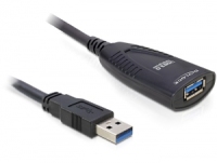 DeLOCK USB 3.0 5m USB Kabel USB 3.2 Gen 1 (3.1 Gen 1) Schwarz