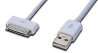 Ednet 31001 cable de teléfono móvil Blanco 0,5 m USB A Apple 30-pin