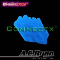 AC Ryan Connectx™ Floppy Power 4pin Female - UVBlue 100x Kék