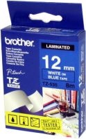 Brother TZ-535 cinta para impresora de etiquetas Blanco sobre azul