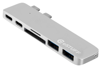 eSTUFF ES84122-SILVER laptop dock/port replicator USB 3.2 Gen 1 (3.1 Gen 1) Type-C