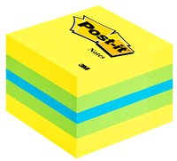 3M Post-it 2051L öntapadó jegyzettömb Négyszögletes Kék, Zöld, Türkizkék, Sárga 400 lapok