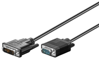 Goobay 50989 câble vidéo et adaptateur 1 m DVI-I VGA (D-Sub) Noir