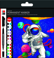 Marabu Graphix permanente marker Meerkleurig 24 stuk(s)