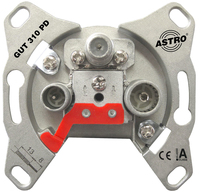 Astro GUT 310 PD boitier de prise de courant TV (coaxiale) Acier inoxydable