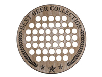 Goldbuch Holz-Kronkorkensammler, Best Beer Collection, 48 Löchern, D:ca.39cm