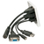 Lindy 60220 presa energia HDMI + VGA + USB A + 3.5mm Bianco