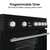 Hisense HDE3211BIBUK cooker Freestanding cooker Electric Zone induction hob Black A