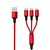 2GO 797150 USB-kabel 1,5 m USB B USB C/Micro-USB B/Lightning Rood