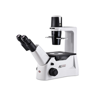 Microscopio biológico invertido MOTIC AE2000, binocular, cable EU