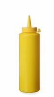 HENDI Spenderflasche für Saucen - Farbe: gelb - 0,70 Liter Ø70x240 mm