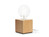 Tischlampen Sockel Würfel Holz Eiche 9x9cm mit E27 Fassung - OHNE Leuchtmittel