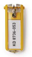 Durable Key Clips - Yellow - Pack of 6