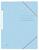 Oxford Top File + A4 Eckspannermappe mit Gummizugverschluss mit Einschlagklappen pastell blau
