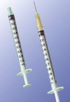 Tuberkulinspritzen, 1ml, 3-teilig,BS-012516, 25Gx5/8, 0,50x16mm, mit aufgesetzter Kanüle, 100 Stück