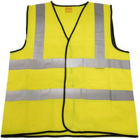 Hi-Vis Yellow Safety Waistcoat (Site and Road Use) - Class 2 - Medium