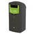 Envirobank Recycling Bin with Open Aperture - 140 Litre - Signal Red - Black Aperture with General Waste Label