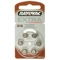 Rayovac Extra HA312, PR41, 4607 hearing aid battery 6 pcs.