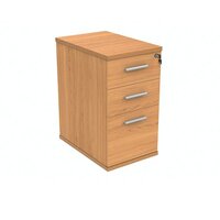 Polaris 3 Drawer Desk High Pedestal 480x745x680mm Norwegian Beech KF77874