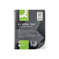 Q-Connect Ruled Margin Spiral Soft Cover Notebook 160 Pages A5 (Pack of 5)