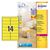 Avery Laser High Visibility Removable Label 99x38mm 14 Per A4 (Pack 350 Labels )